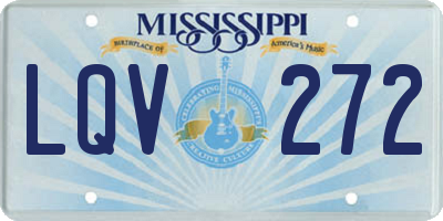 MS license plate LQV272