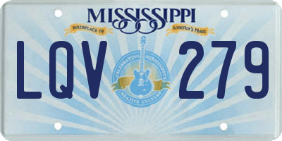 MS license plate LQV279