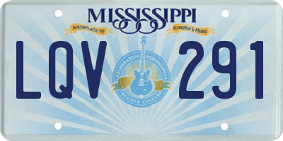 MS license plate LQV291