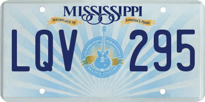 MS license plate LQV295