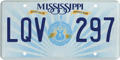 MS license plate LQV297