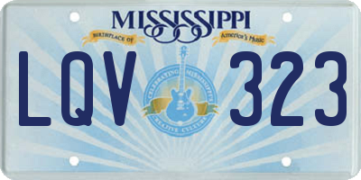 MS license plate LQV323