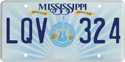 MS license plate LQV324
