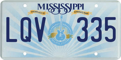 MS license plate LQV335