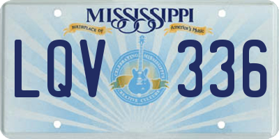 MS license plate LQV336