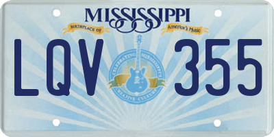 MS license plate LQV355