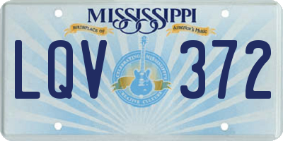 MS license plate LQV372