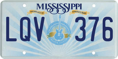 MS license plate LQV376
