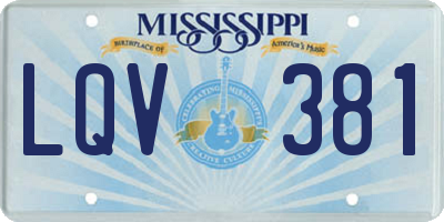 MS license plate LQV381