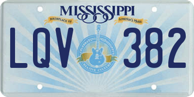 MS license plate LQV382
