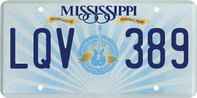 MS license plate LQV389