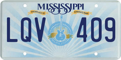 MS license plate LQV409
