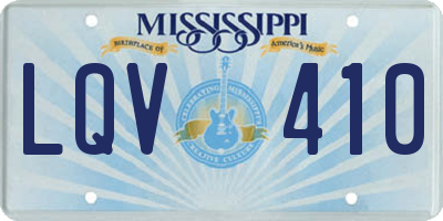 MS license plate LQV410