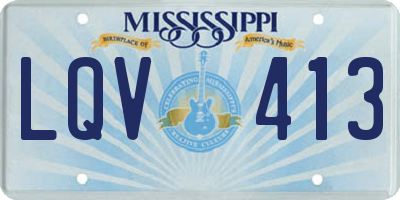 MS license plate LQV413