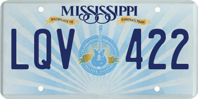 MS license plate LQV422