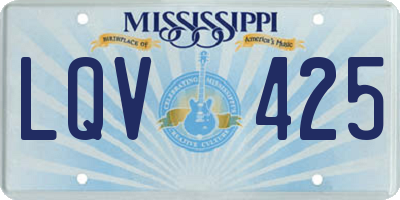 MS license plate LQV425