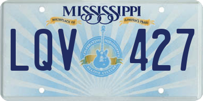MS license plate LQV427