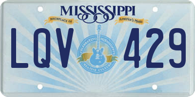 MS license plate LQV429