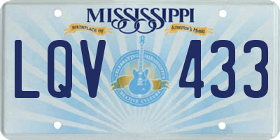 MS license plate LQV433