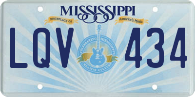 MS license plate LQV434