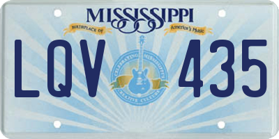 MS license plate LQV435
