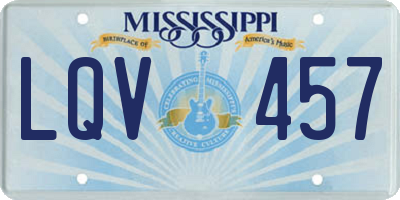 MS license plate LQV457