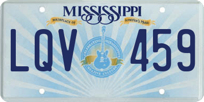MS license plate LQV459