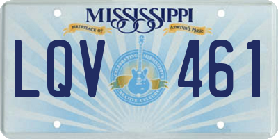 MS license plate LQV461