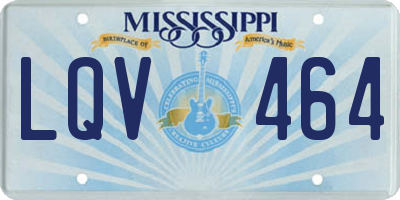 MS license plate LQV464