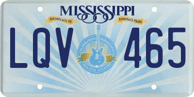 MS license plate LQV465
