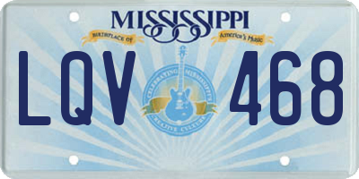 MS license plate LQV468