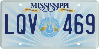 MS license plate LQV469