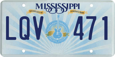 MS license plate LQV471
