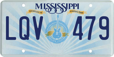 MS license plate LQV479