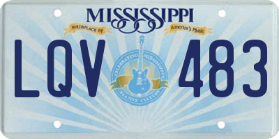 MS license plate LQV483