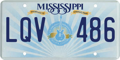 MS license plate LQV486