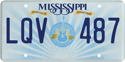 MS license plate LQV487