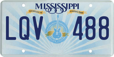 MS license plate LQV488