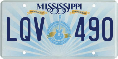 MS license plate LQV490