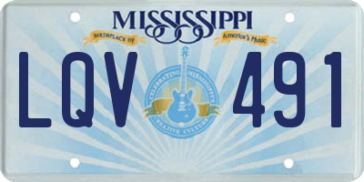 MS license plate LQV491