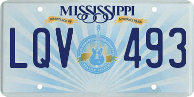 MS license plate LQV493