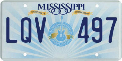 MS license plate LQV497