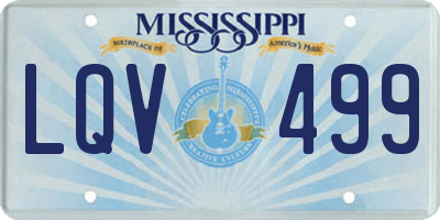 MS license plate LQV499