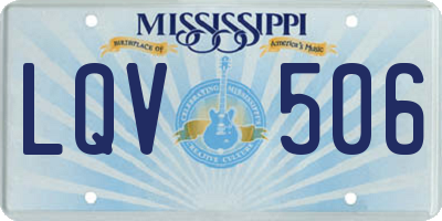 MS license plate LQV506