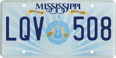 MS license plate LQV508