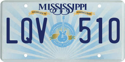 MS license plate LQV510