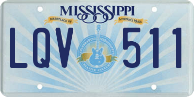 MS license plate LQV511