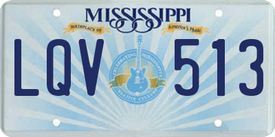 MS license plate LQV513