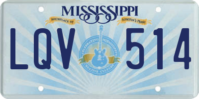 MS license plate LQV514
