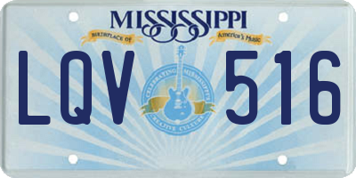 MS license plate LQV516